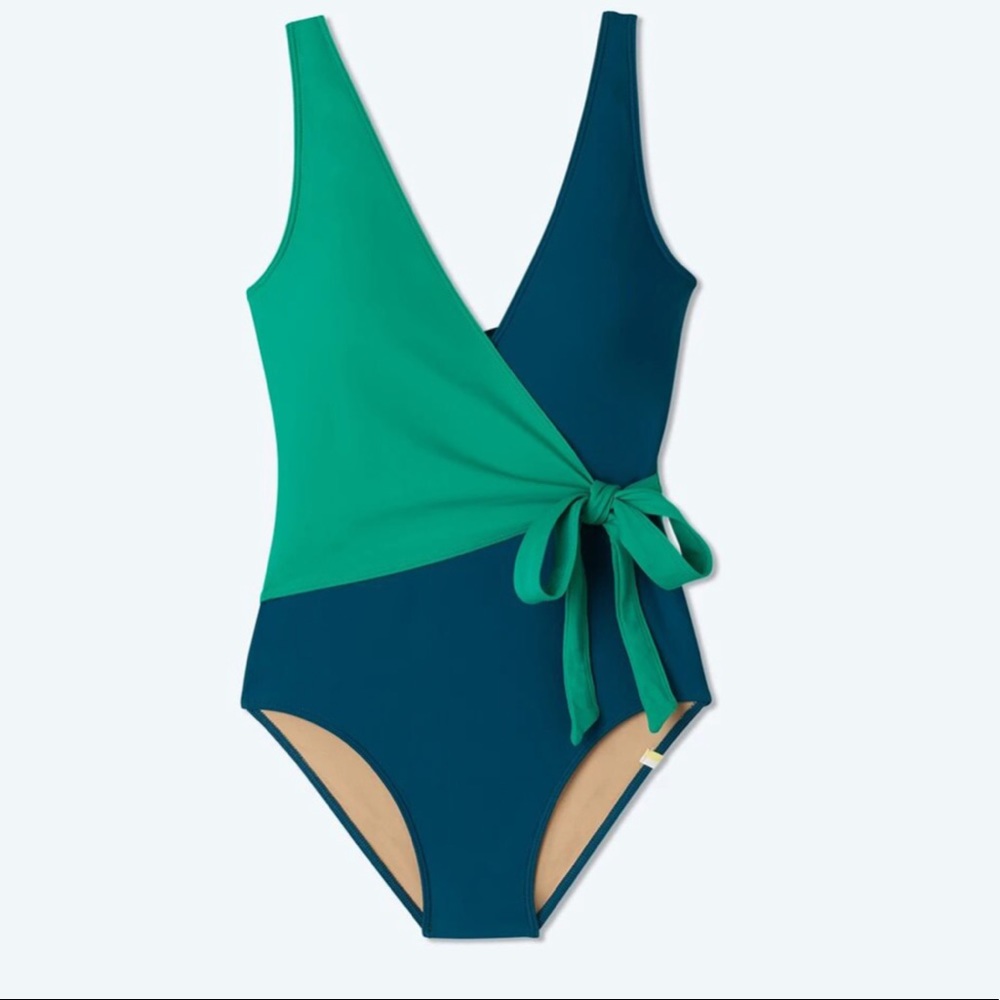 Summersalt Green and Blue One Piece Swimsuit